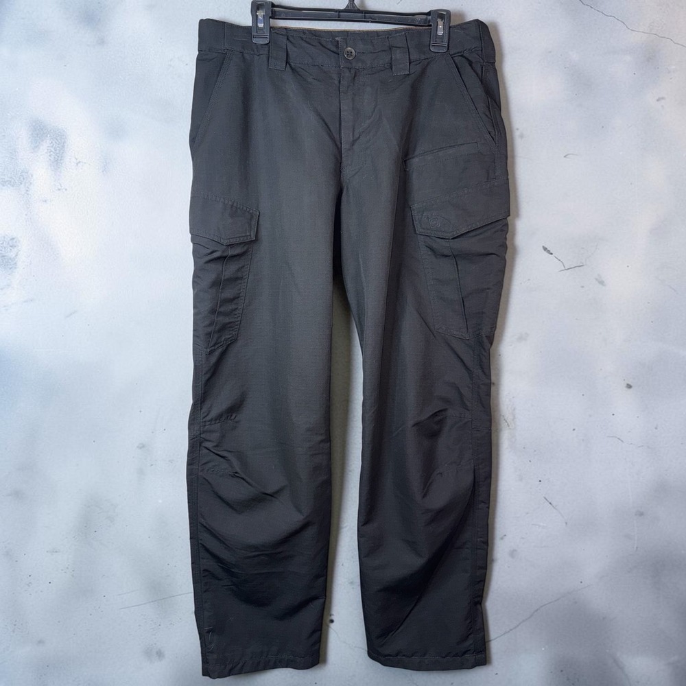 5.11 Tactical Fast-Tac Cargo Pants Mens 36x34 Black Ripstop Work Duty 74439